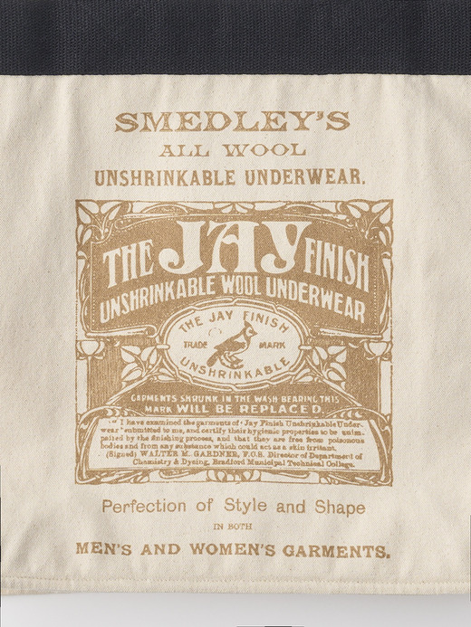 【日本限定】JOHN SMEDLEY×re-wrap オーガニックコットンキャンバスバッグ｜LARGE 詳細画像 NATURAL 2